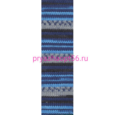 Alize Wooltime  11011 черный-серый-синий