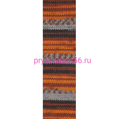 Alize Wooltime  11014 серый-оранжевый-терракот