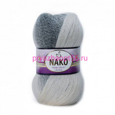 Nako MOHAIR DELICATE COLORFLOW 28092 бело-серый