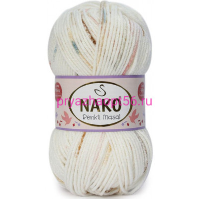 Nako MASAL RENKLI 32108 белый-розовый-коричневый